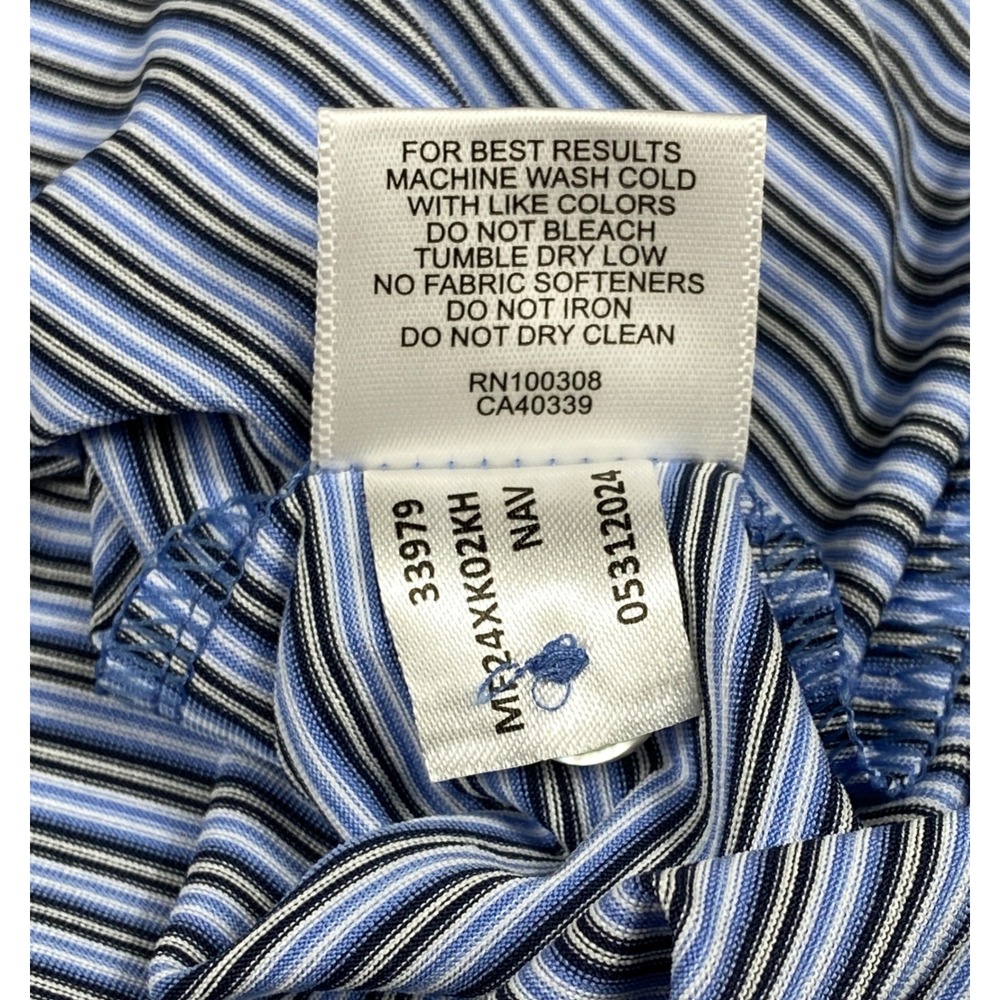 Peter Millar Polo Shirt Mens XL Striped Tailored Golf Performance‎ Stretch - Picture 9 of 11